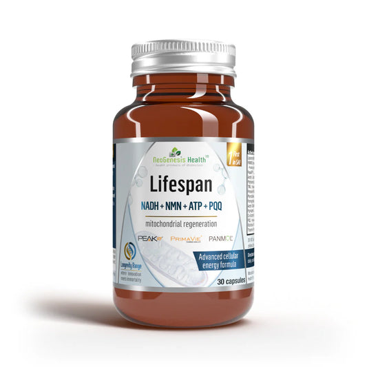 Lifespan NMN + NADH + Co-Enzyme Q10 + Acetyl L-Carnitine + PQQ| 30 Capsules