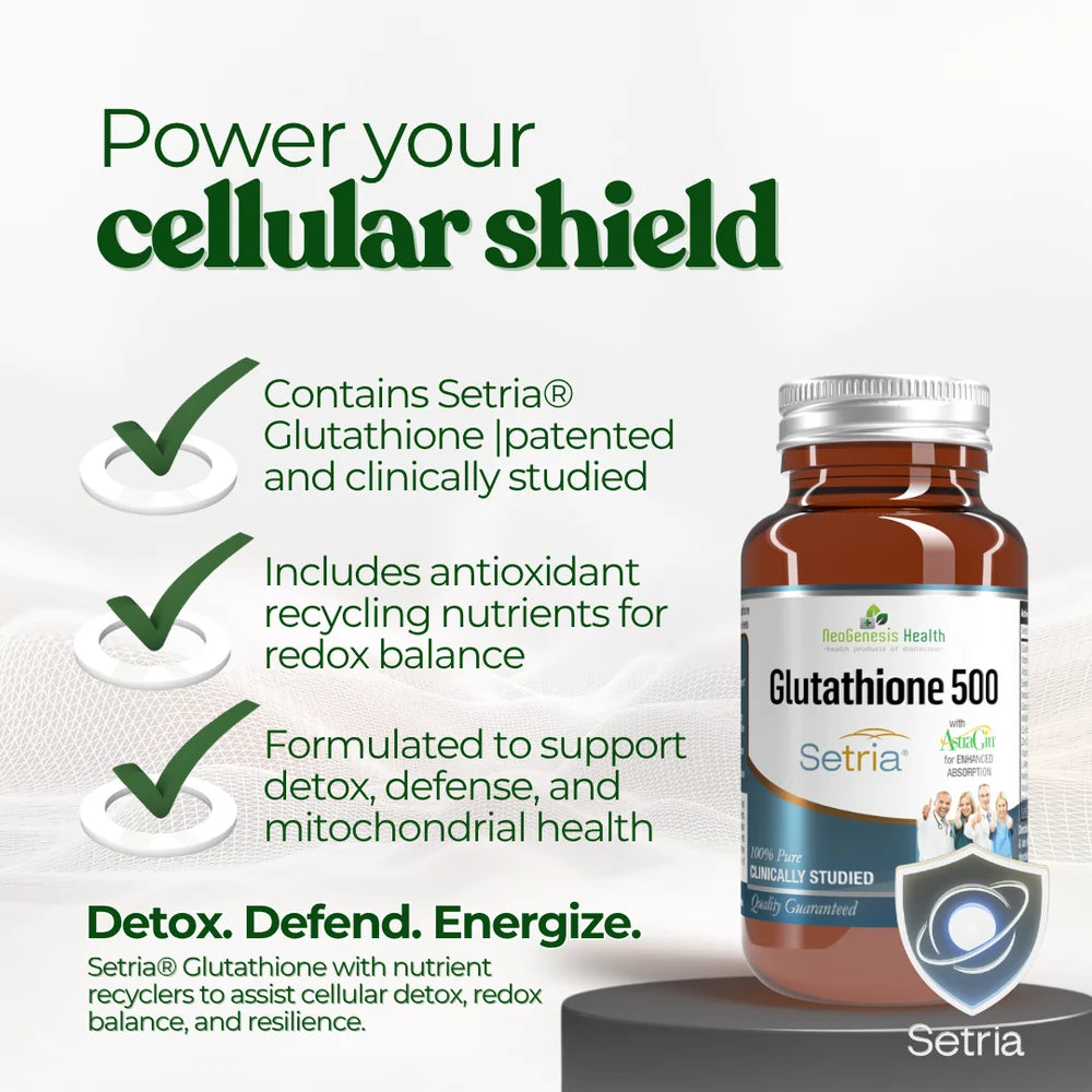 High dose patented Glutathione + Recycling Complex |30 Capsules