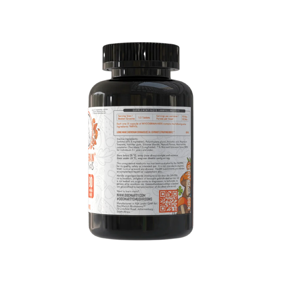 MycoBrain KIDS Chew Tablets Lions Maine Tangerine