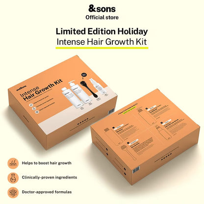 Intense Hair Growth Kit packaging with 'andsons' branding on a white background